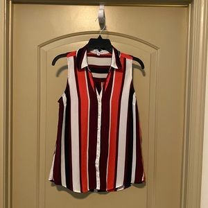 Express Botton Down Multi-Color Blouse